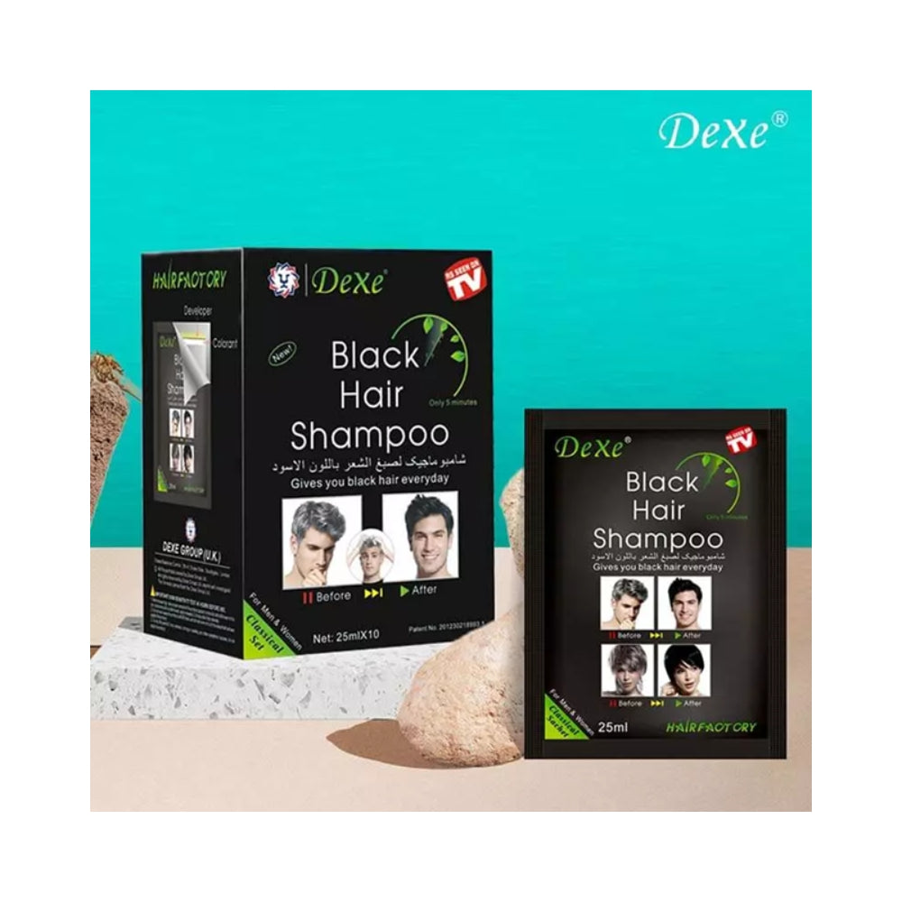 Dexe Black Hair Shampoo (25ml) – The 5-Minute Hair Color Solution