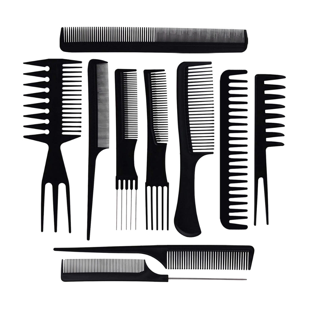 Professional 10-Piece Hair Styling Comb Set