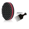 Dreadlock Sponge Set with Afro Pick – Large (2-Sided)