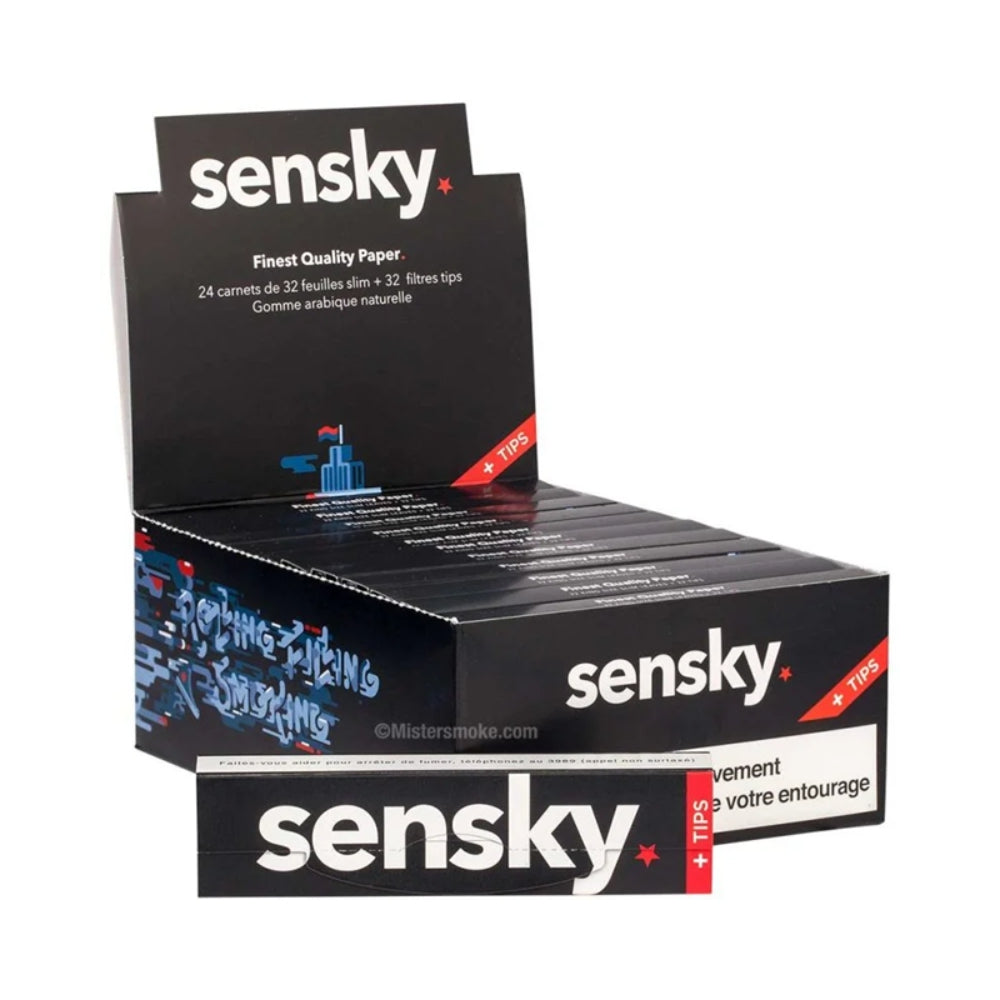 Sensky Finest Quality Slim Rolling Papers + Tips